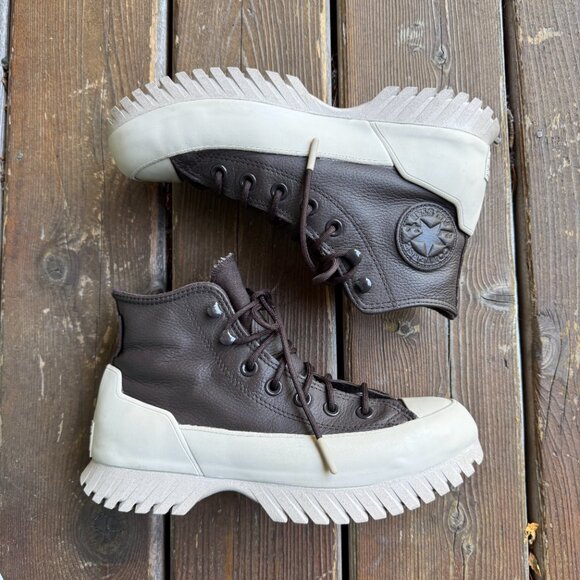 Converse Chuck Taylor All Star Lugged Leather Waterproof Hi Sneaker Women's 7.5 - Picture 11 of 15